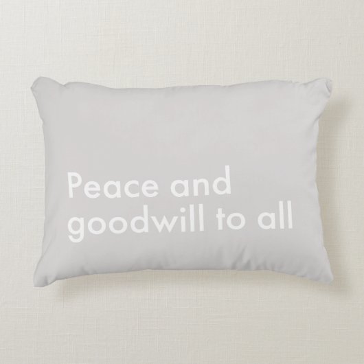 平和と親善をすべてのホリデーデコール アクセントクッション (正面)