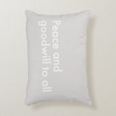 平和と親善をすべてのホリデーデコール アクセントクッション (正面(垂直))