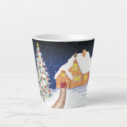 平和と親善…クリスマスホリデーマグ カフェラテマグ (正面)