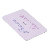 平和と静かな言葉(薄紫) マグネット (右側)