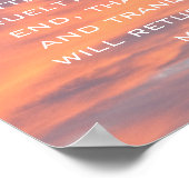 平和と静けさの励ましの引用文 ポスター (角)