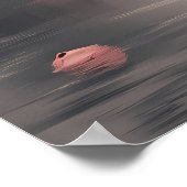 平和なさくらんぼの花と池芸術のポスター ポスター (角)