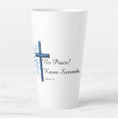 平和なし。クリスチャンを降参する カフェラテマグ (正面)