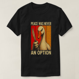 平和など選択肢に無かった アヒル レトロ サンセット メーム Tシャツ