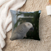 平和なアフリカ灰色 クッション (ブランケット)