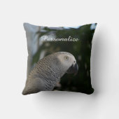 平和なアフリカ灰色 クッション (裏面)