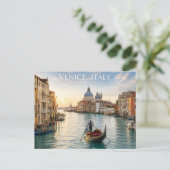 平和なイタリアのヴェネツィアの日の出 旅行 ポストカード (スタンド正面)