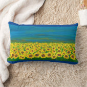 平和なウクライナの芸術枕 ランバークッション (ブランケット)
