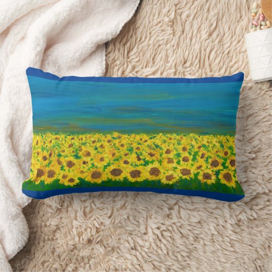 平和なウクライナの芸術枕 ランバークッション (ブランケット)