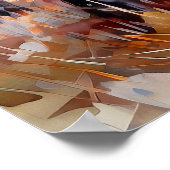 平和なウッドランド絵を描の水彩画プリント ポスター (角)