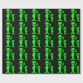 平和なエイリアンの包装紙 ラッピングペーパー (フラット)