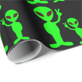 平和なエイリアンの包装紙 ラッピングペーパー (ロールコーナー)