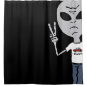 平和なエイリアン シャワーカーテン (正面)