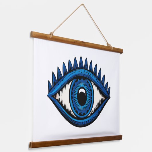 平和なエネルギーのための青い宇宙 吊り下げ型タペストリー (傾斜あり)