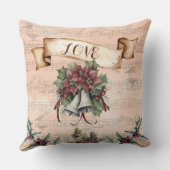 平和なエレガンス：ベル、音楽、パリPostmark クッション (裏面)