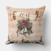 平和なエレガンス：ベル、音楽、パリPostmark クッション (正面)