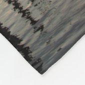 平和なエレミヤ29:11夕日 フリースブランケット (角)