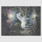 平和なオアシスの切り離しの中の白馬 薄葉紙 (正面)