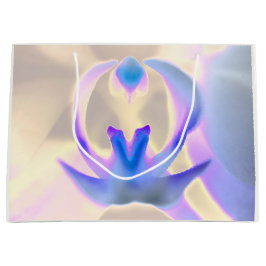 平和なオーキッドデザインギフトバッグ ラージペーパーバッグ