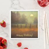 平和なカントリーシーン誕生日 スタンダードランチョンナプキン (インサイチュ)