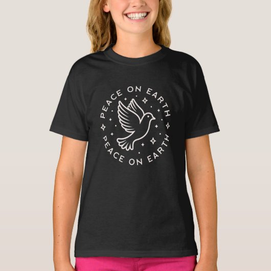 平和なクリスマスの新年の願い Tシャツ (正面)