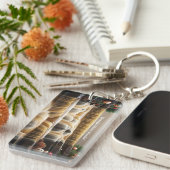 「平和なクリスマスの逃避」 キーホルダー (正面右)