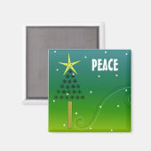 平和なクリスマスツリー マグネット (正面/裏面)