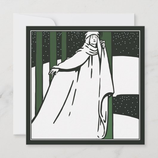 平和なクリスマス前ラファエリートクリスマスカード ノートカード (正面)