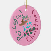 平和なクリスマス2024ミスタントエア鳥のオーナメント セラミックオーナメント (右)