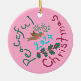 平和なクリスマス2024ミスタントエア鳥のオーナメント セラミックオーナメント