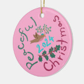 平和なクリスマス2024ミスタントエア鳥のオーナメント セラミックオーナメント (左)