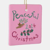 平和なクリスマス2024ミスタントエア鳥のオーナメント セラミックオーナメント (右)