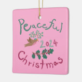 平和なクリスマス2024ミスタントエア鳥のオーナメント セラミックオーナメント (左)