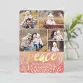 平和なグリーティングホリデーフォトカード シーズンカード (スタンド正面)