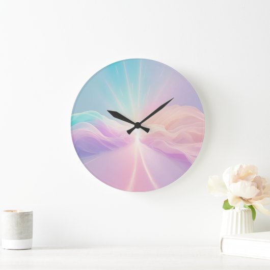 平和なグリーン自然ランドスケープ – 穏やかなアウトドア ラージ壁時計 (ホーム)