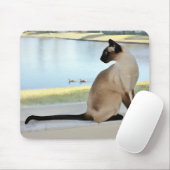 平和なシャム猫の絵画 マウスパッド (マウス)