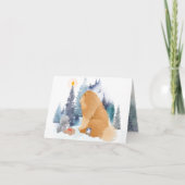 平和なチョウの犬のホリデーアートカード 中を見てみて シーズンカード (正面)