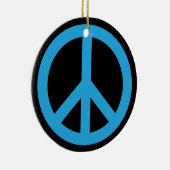 平和なテーマ – 平和サイン セラミックオーナメント (右)