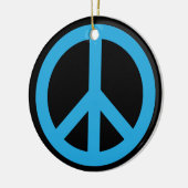 平和なテーマ – 平和サイン セラミックオーナメント (左)