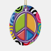平和なテーマ – 平和サイン セラミックオーナメント (右)