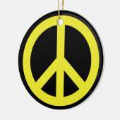 平和なテーマ – 平和サイン セラミックオーナメント (左)