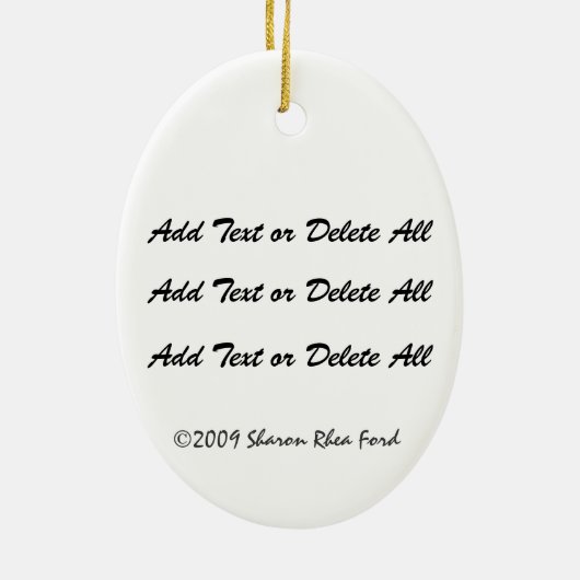 平和なテーマ – 平和サイン セラミックオーナメント (裏面)