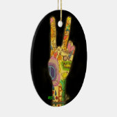 平和なテーマ – 平和サイン セラミックオーナメント (右)