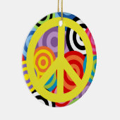 平和なテーマ – 平和サイン セラミックオーナメント (右)