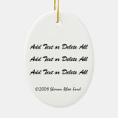 平和なテーマ – 平和サイン セラミックオーナメント (裏面)