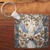 平和なドーヴウィリアムインスパイアモリスフローラ キーホルダー (正面)