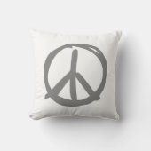 平和なヒッピーのための平和シンボルヴィンテージサイン クッション (正面)