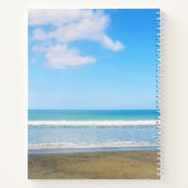 平和なビーチ写真サンドブルースカイクラウド名 ノートブック (裏面)