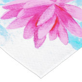 平和なピンクの蓮絵画の花 ショートテーブルランナー (コーナー)