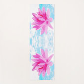 平和なピンクの蓮絵画の花 ヨガマット (正面)